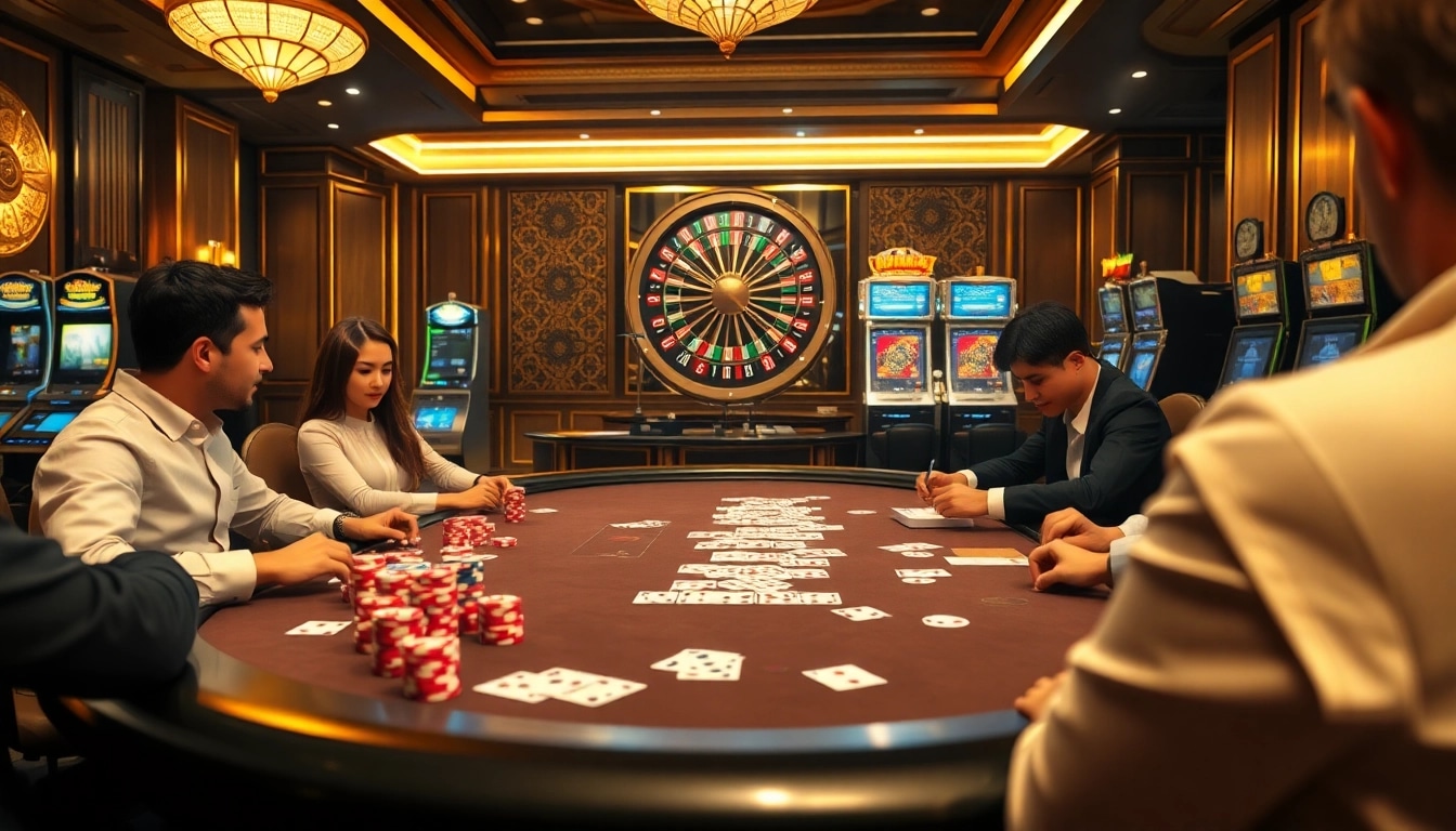 Engage in thrilling games and registered gameplay at Đăng Ký Nhà Cái 68VIP with vibrant poker chips on a luxurious table.