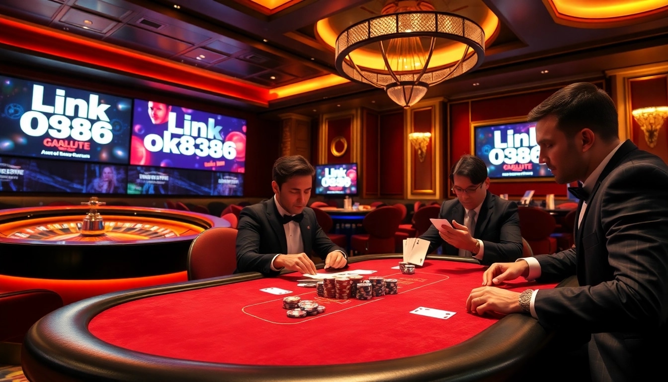 Experience the thrill of poker at the casino with exciting visuals related to Link ok8386.