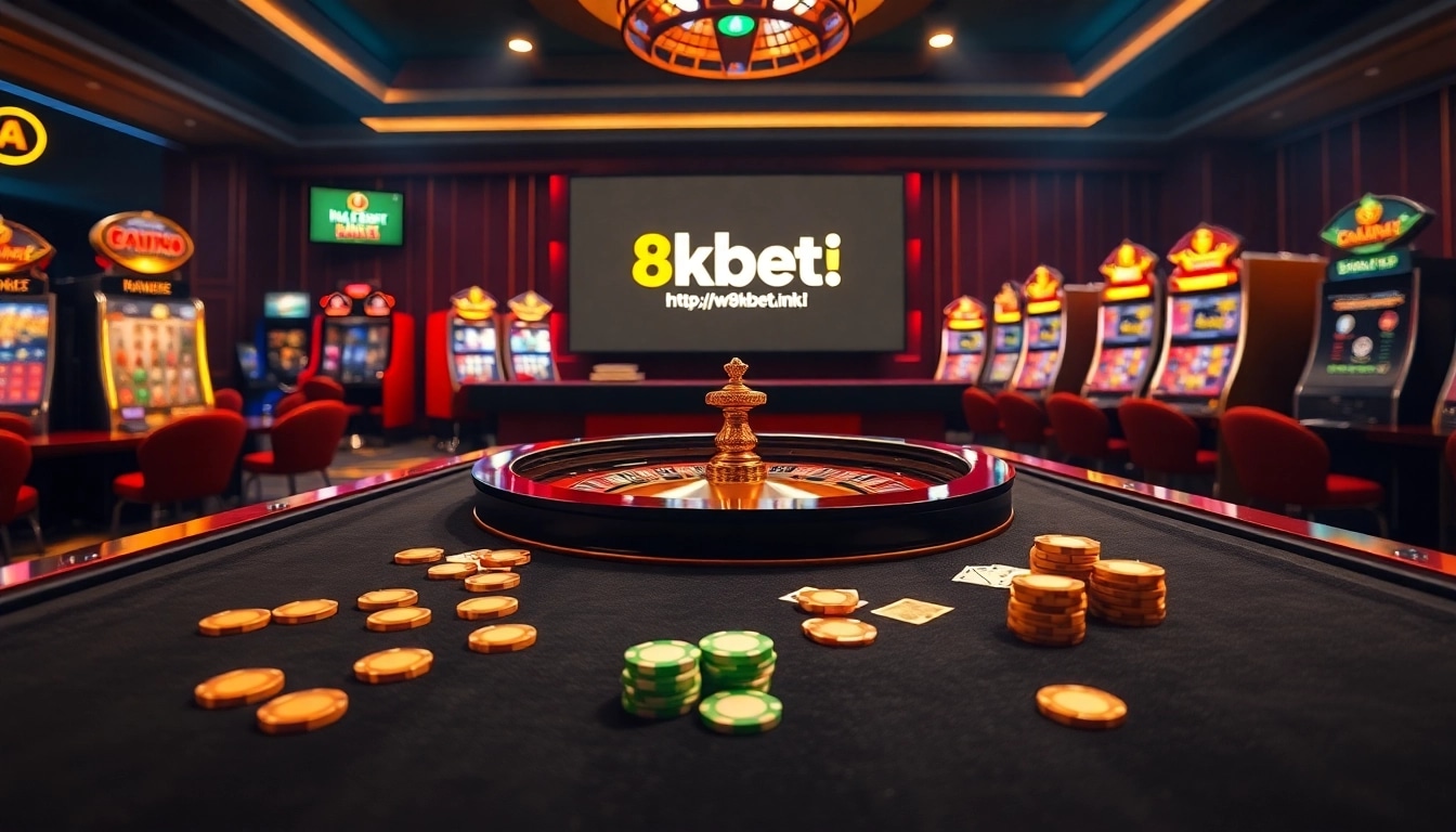 Experience the thrill of winning at http://8kbet.ink/ with vibrant casino visuals.