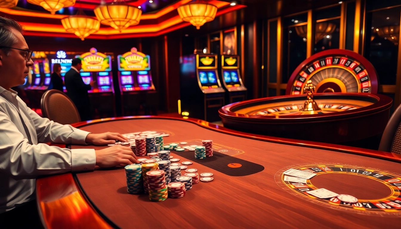 Experience high-stakes gambling at the S8 poker table featuring luxurious chips and vibrant design.