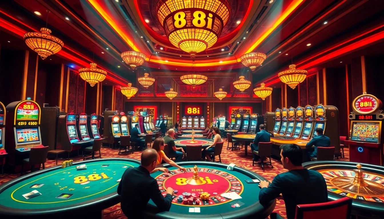 Experience the excitement at 88I casino with vibrant tables, chips, and thrilling games.