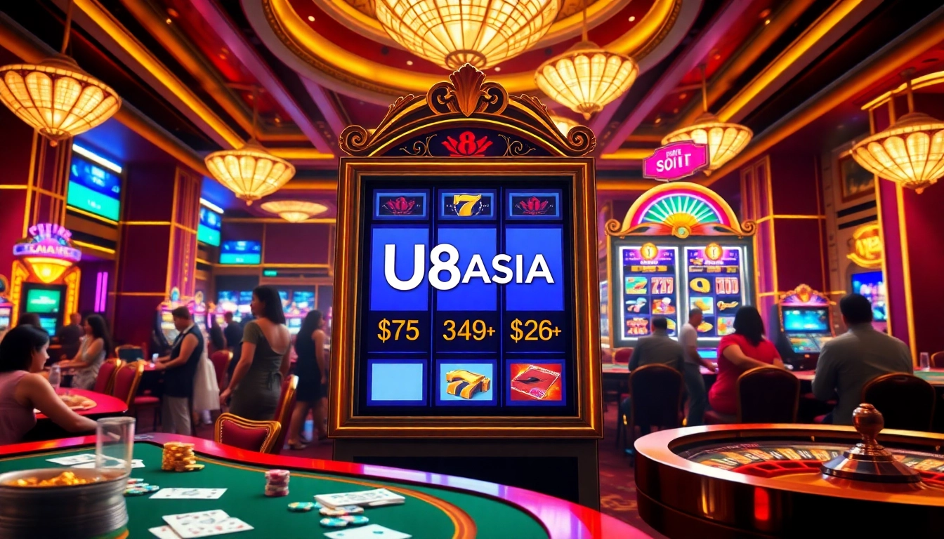 สัมผัสความตื่นเต้นของการชนะที่เครื่องสล็อตและโต๊ะคาสิโนสุดคึกคักของ U8ASIA