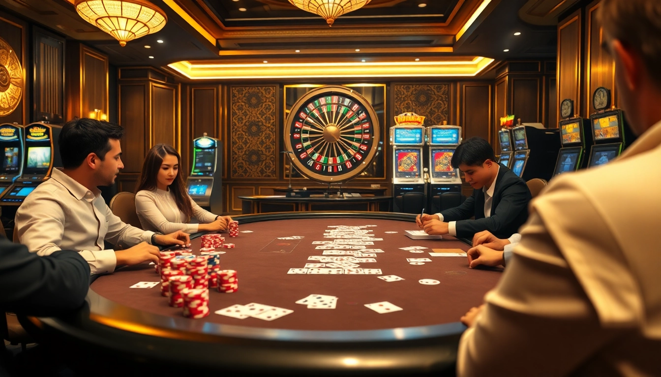 Engage in thrilling games and registered gameplay at Đăng Ký Nhà Cái 68VIP with vibrant poker chips on a luxurious table.