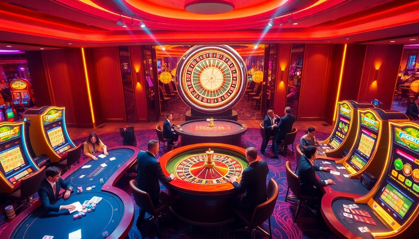 Experience the excitement of LC88 with vibrant casino tables and dynamic gaming action.