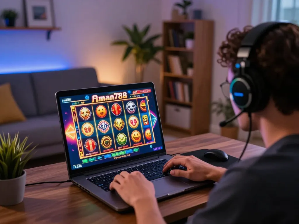 Permainan yang menarik di slot gacor aman788 dengan grafis yang cerah dalam pengaturan permainan online yang nyaman.