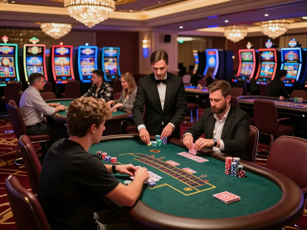 Players strategizing at blackjack tables in TR88 casino, showcasing engaging gameplay and vibrant atmosphere.
