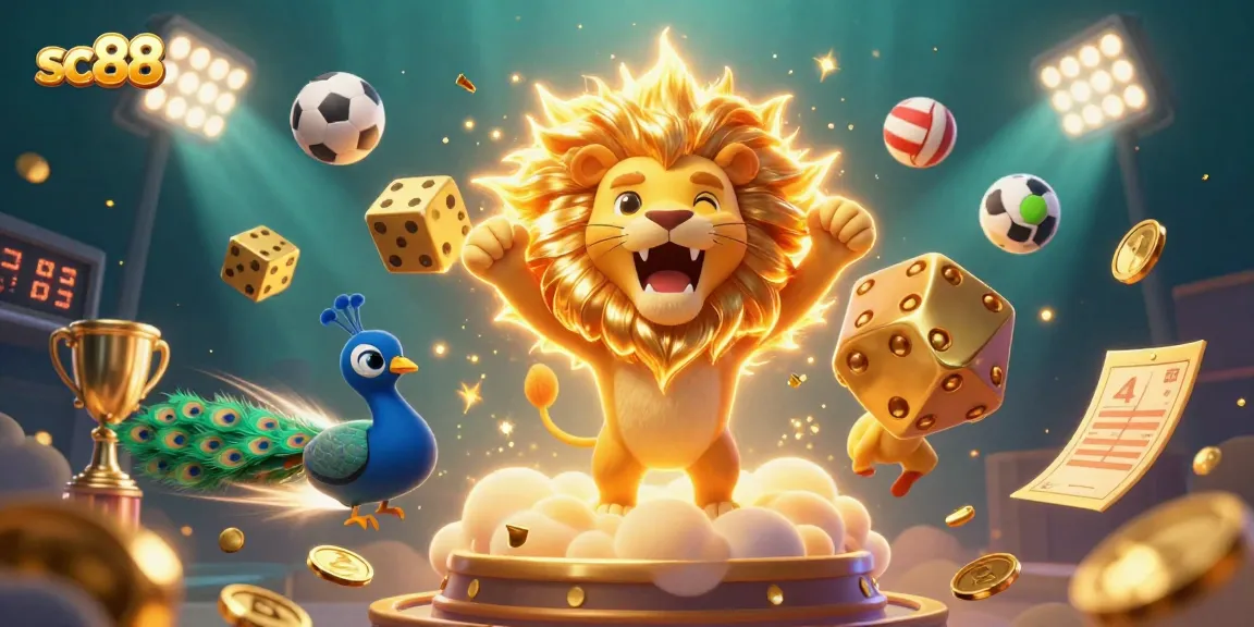 Engage with sc88 by winning big with a vibrant 3D casino scene of luck and excitement.