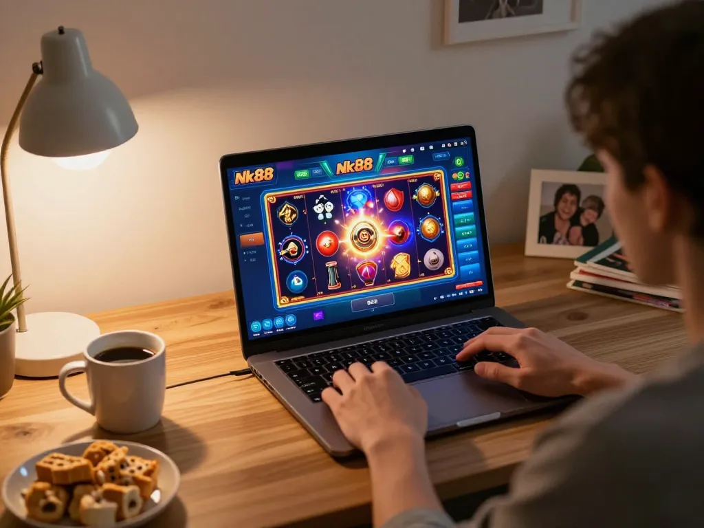 Experience the Nk88 game in an engaging online casino environment with vibrant graphics and casual styling.