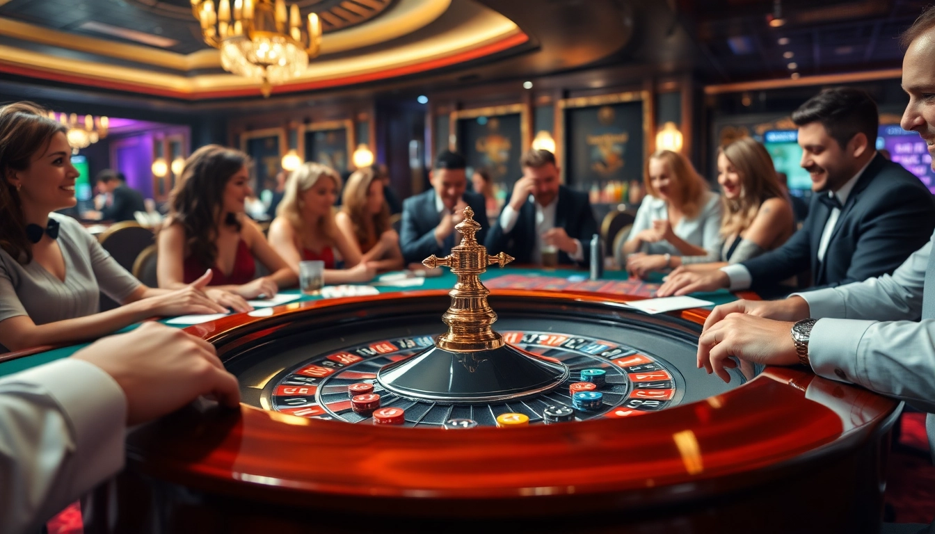 Permainan ARAHTOGEL menarik di kasino dengan suasana penuh semangat dan kegembiraan.