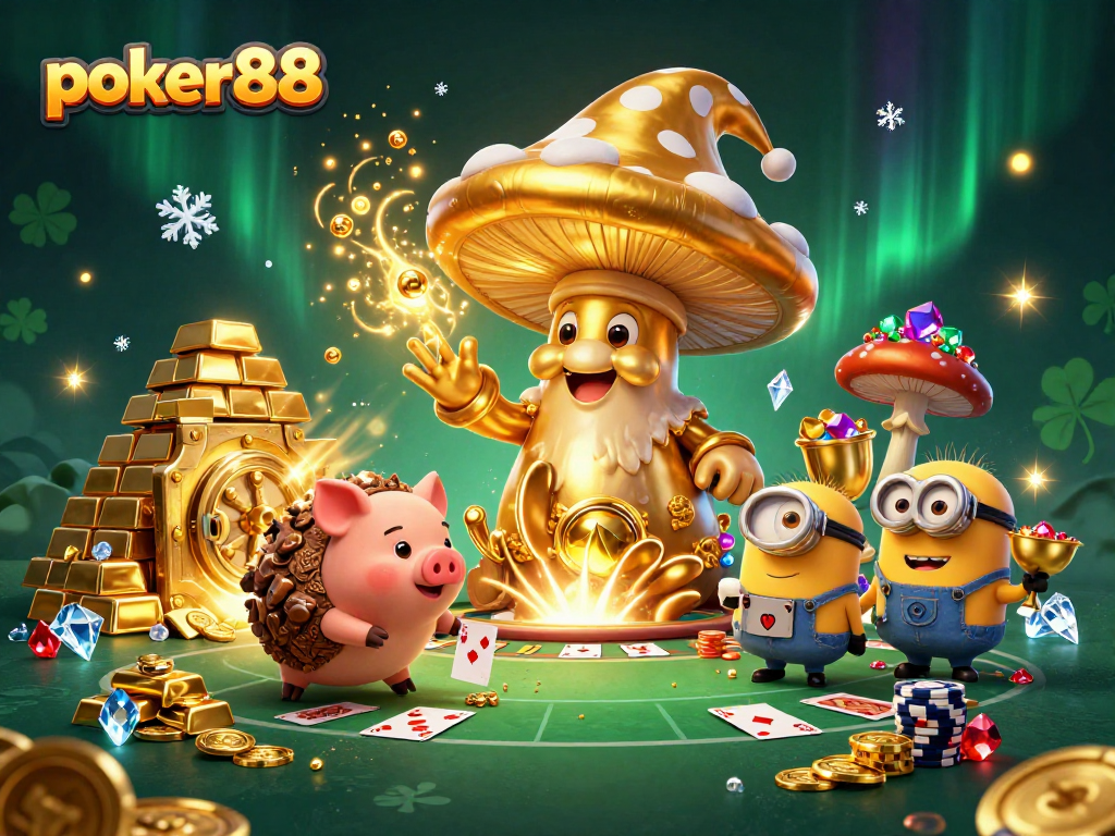 poker88 meriahkan pengalaman poker dengan karakter ceria dan harta berkilau