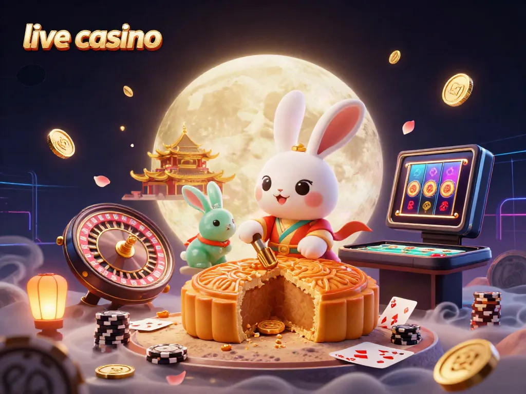 Permainan live casino dengan elemen interaktif seperti dealer langsung dan meja roulette.