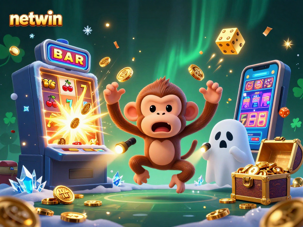 Experience thrilling wins at netwin's haunted casino with golden treasures and playful ghosts.
