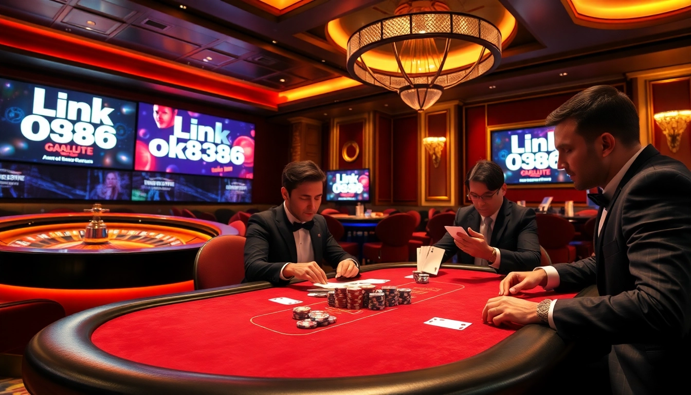 Experience the thrill of poker at the casino with exciting visuals related to Link ok8386.