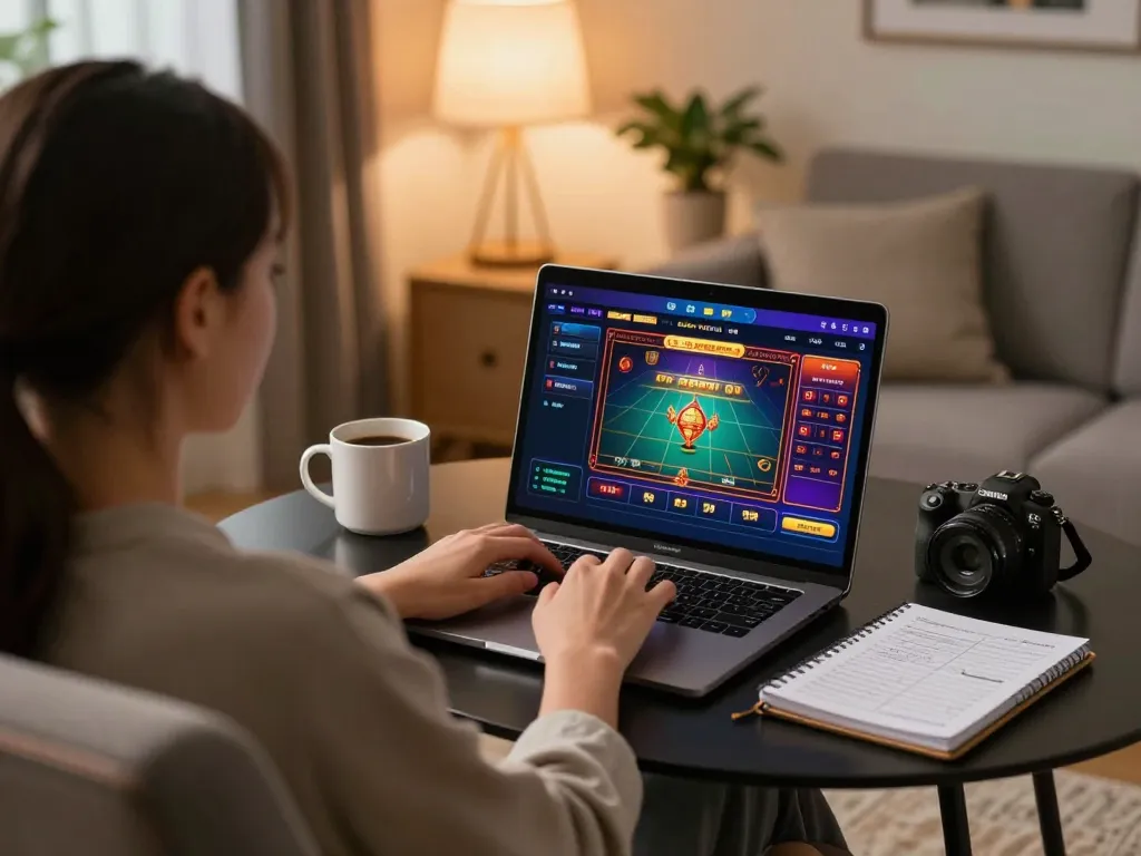 Experience engaging online gaming on https://8k8.fan/ with a cozy home setup featuring betting strategies and joyful moments