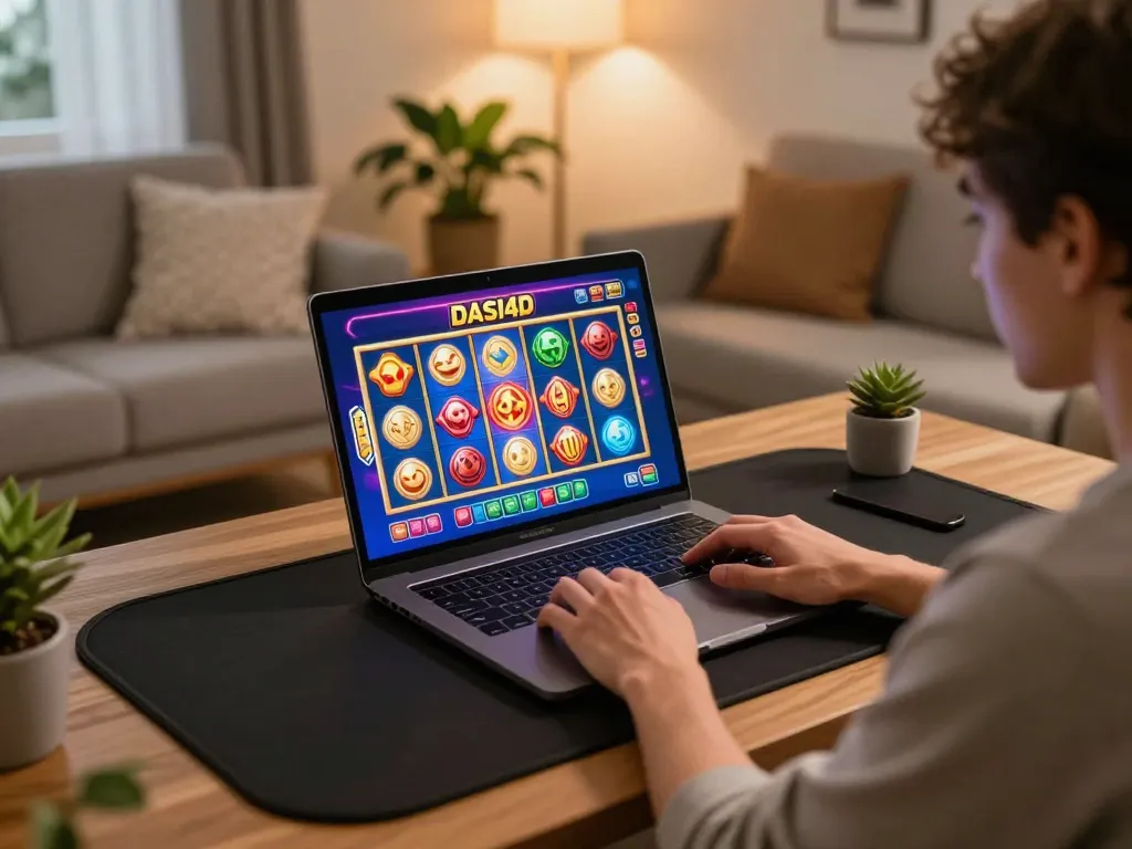 Pengalaman bermain game online yang menarik di rumah dengan antarmuka permainan slot DASI4D.