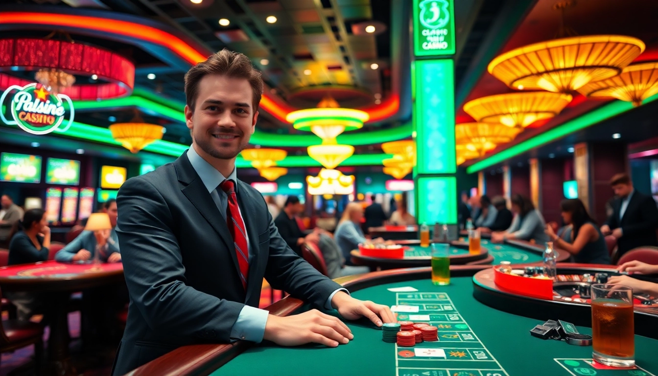 Engaged players enjoying games at a licensed online casino Malaysia, showcasing vibrant atmosphere and excitement.