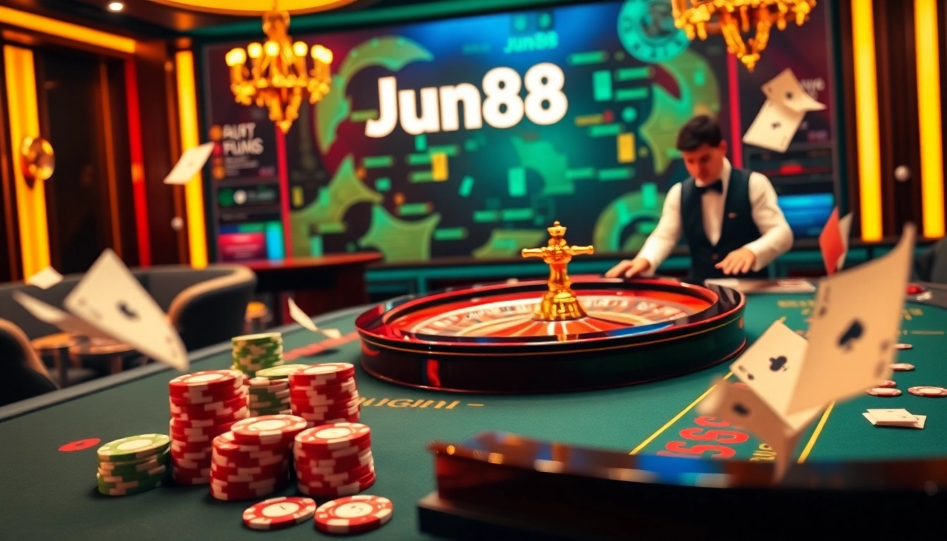 Experience the thrill of gambling at Jun88 with engaging casino games and vibrant atmosphere.