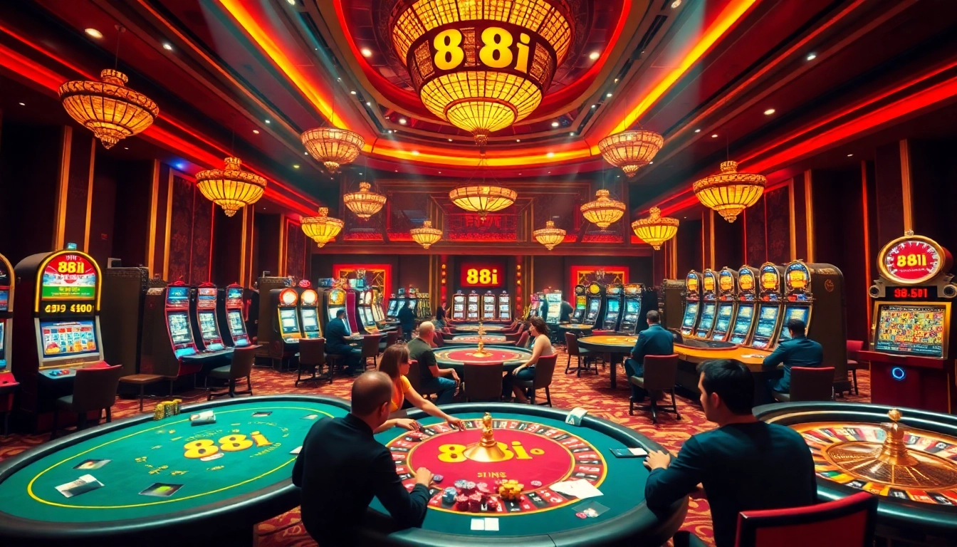 Experience the excitement at 88I casino with vibrant tables, chips, and thrilling games.