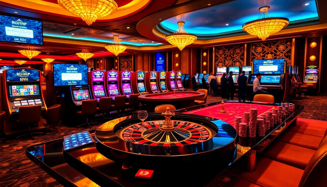 Engaging scene depicting Đăng Ký Nhà Cái 68VIP gaming with players at a vibrant casino table.