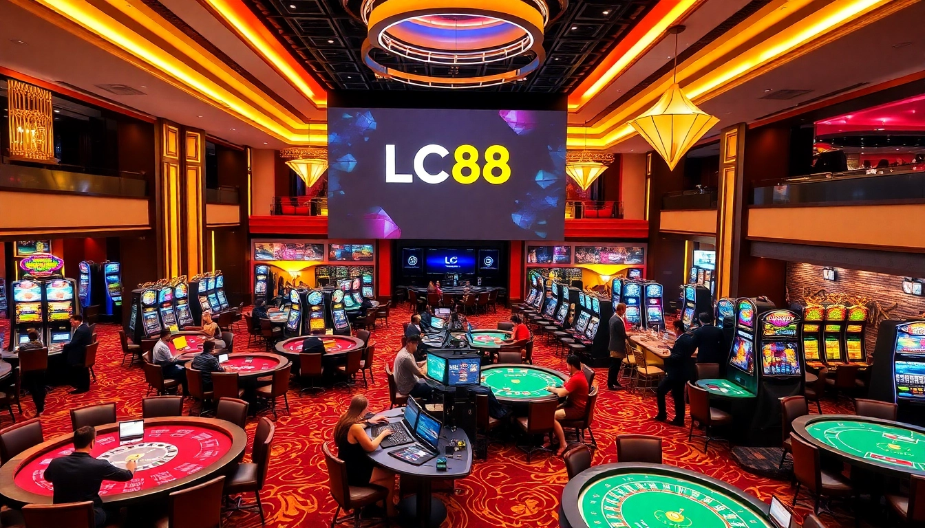Experience the excitement of LC88 casino games with thrilling tables and slot machines.