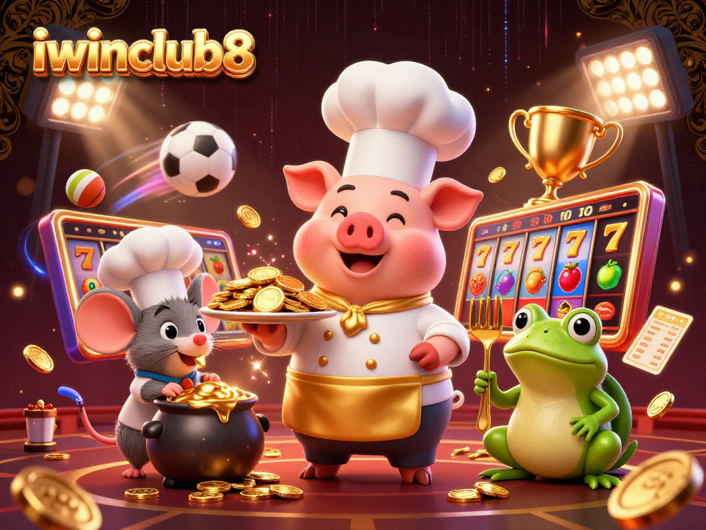 Experience winning strategies with iwinclub8 in this dynamic 3D casino illustration.