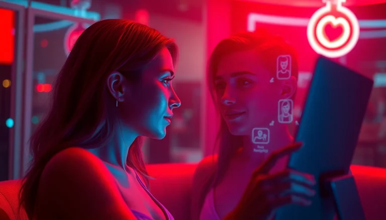 Experience a vibrant and intimate digital chat scene featuring sex chat AI interactions.
