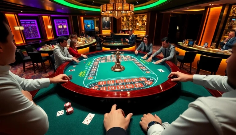Experience thrilling gameplay at https://789win.apartments/ with vibrant roulette action and engaged players in a luxurious casino.