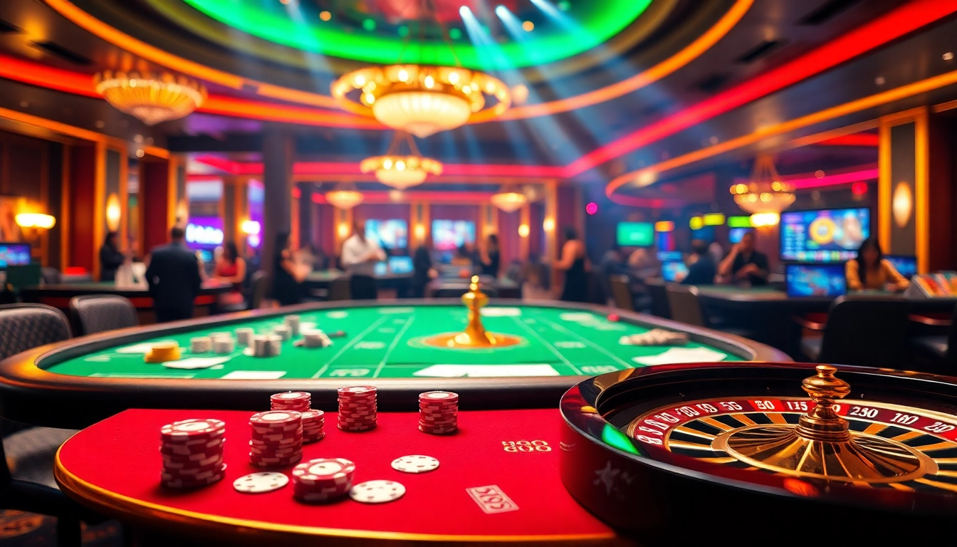 Experience the excitement of gambling at Nhà cái 888VI with vibrant casino tables and games.