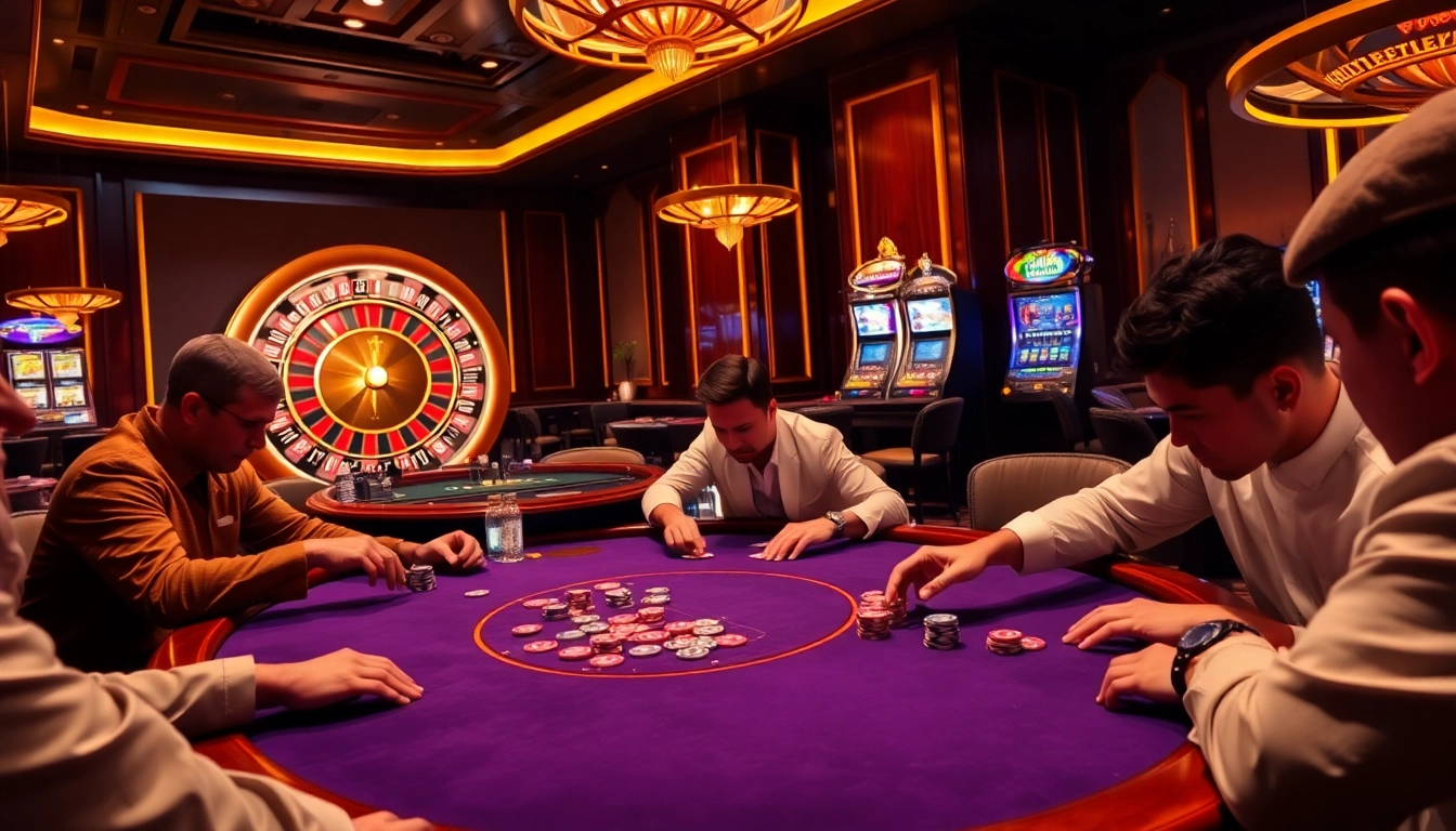 Exciting poker game and roulette action at W88 casino.