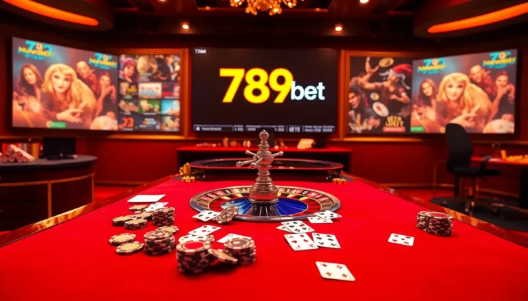 Engage in excitement with 789bet's premier casino experience featuring roulette, cards, and sleek betting slips.