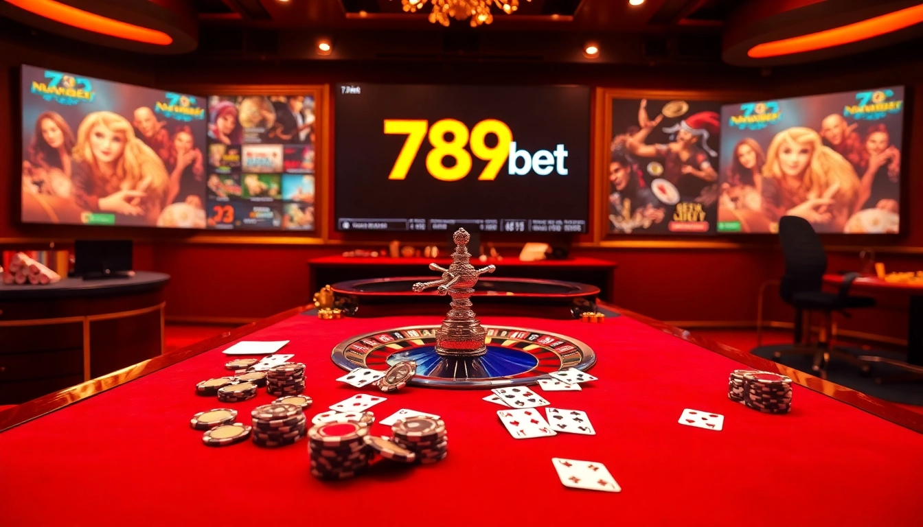 Engage in excitement with 789bet's premier casino experience featuring roulette, cards, and sleek betting slips.