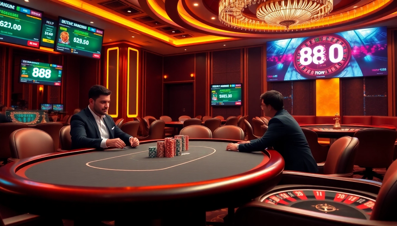 Experience thrilling wins with 888 now at a luxurious casino table.