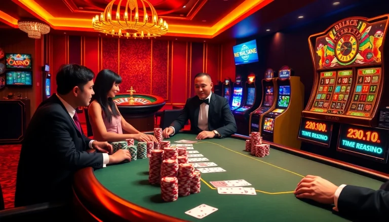 Experience the thrill of GK88 COM with vibrant casino elements like poker chips and roulette wheels.