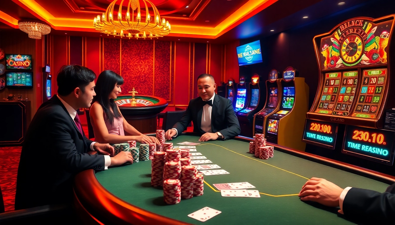 Experience the thrill of GK88 COM with vibrant casino elements like poker chips and roulette wheels.