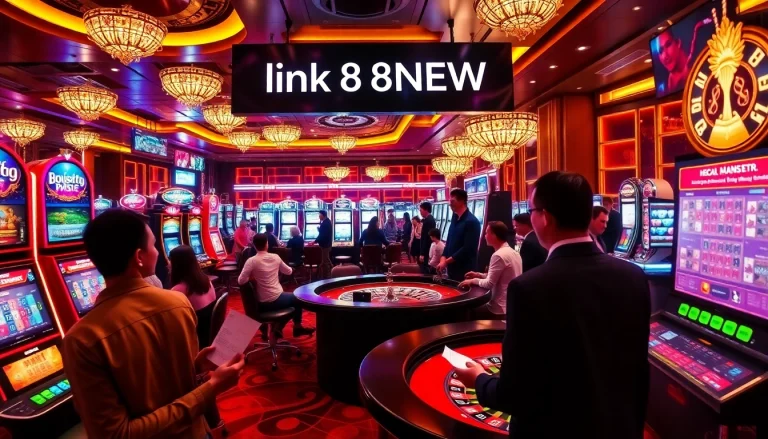 Experience the excitement of link 888NEW with players engaged in thrilling casino action.