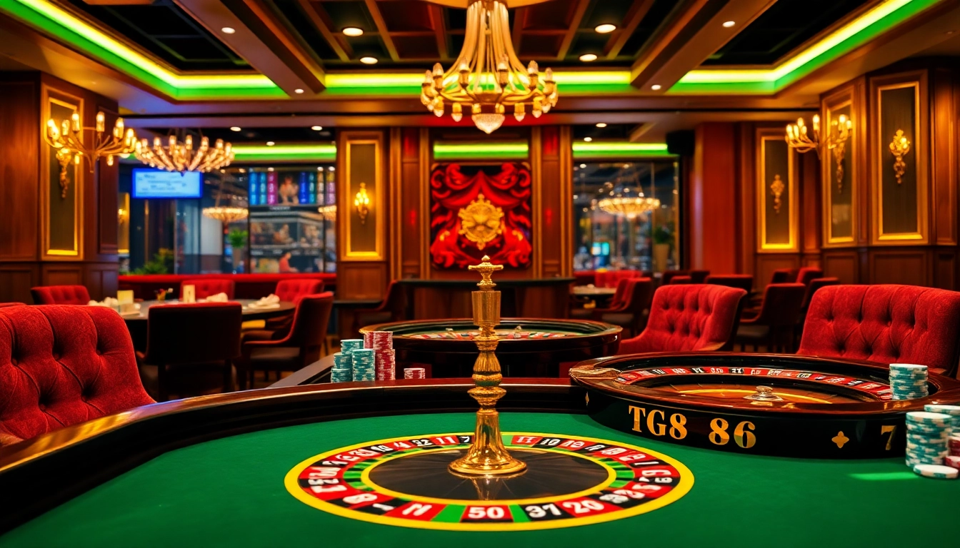 Experience the thrill of betting at Trang chủ TG88 with vibrant casino tables and exciting games.