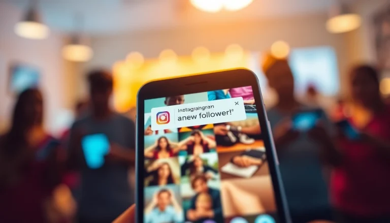 Engaging scene displaying a notification for follow in dm on a smartphone, highlighting social media interaction.