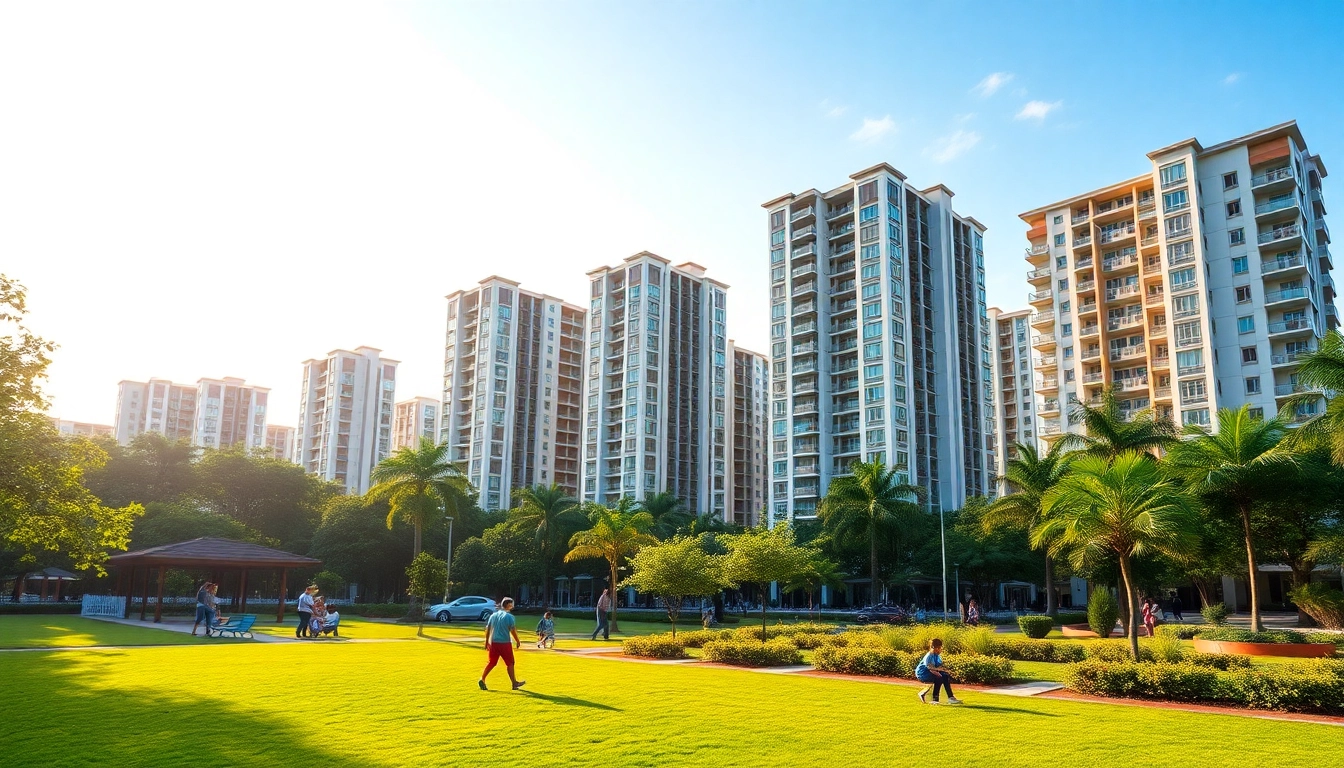 Showcasing Tampines EC's modern residential area with contemporary architecture and green spaces.