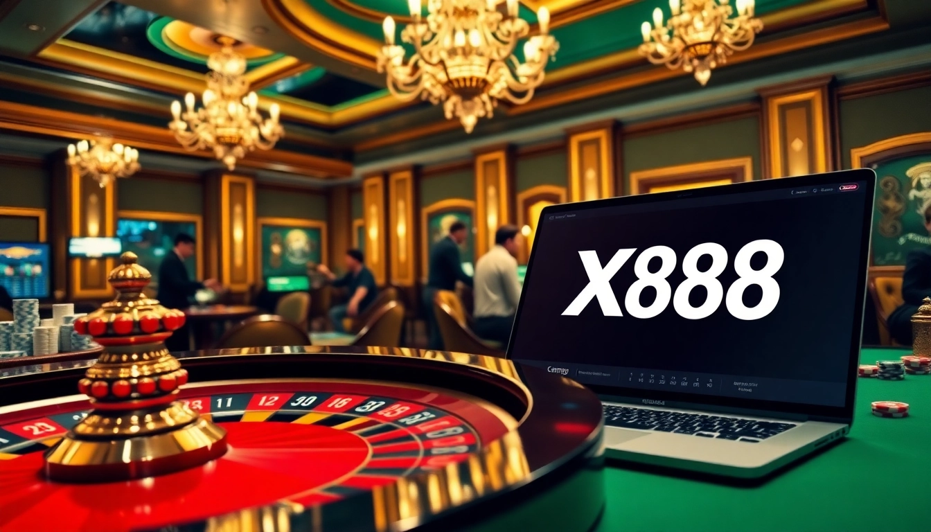 Experience high-stakes gaming excitement at XX88 with roulette and poker activities.