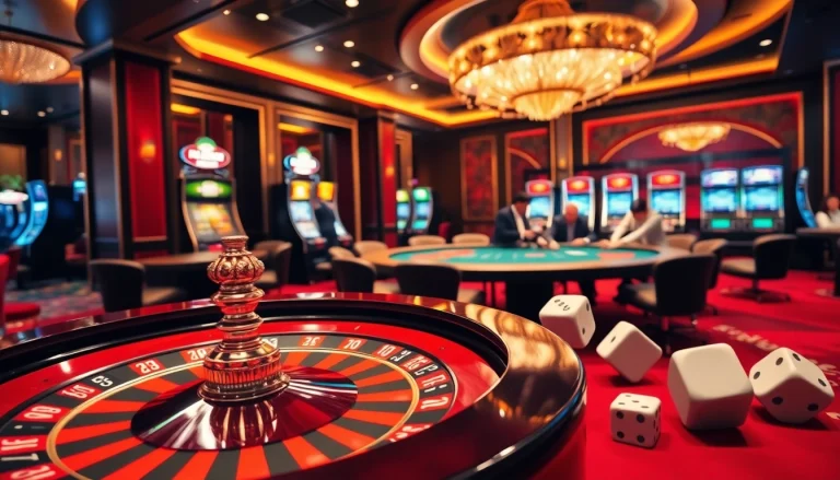 Experience thrilling gaming at 8kbet with vibrant tables, chips, and engaging players.