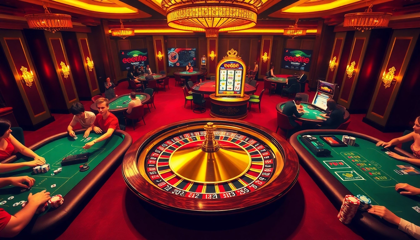 Experience thrilling gambling action with ee88e at the luxurious casino gaming tables.
