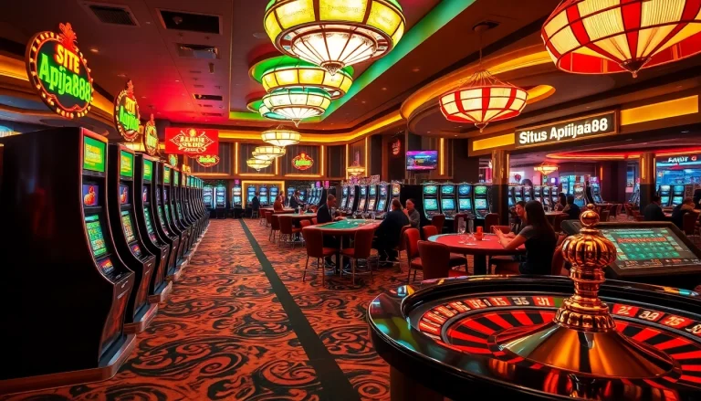 Experience the excitement at situs apiraja88 with vibrant casino games and happy gamblers.