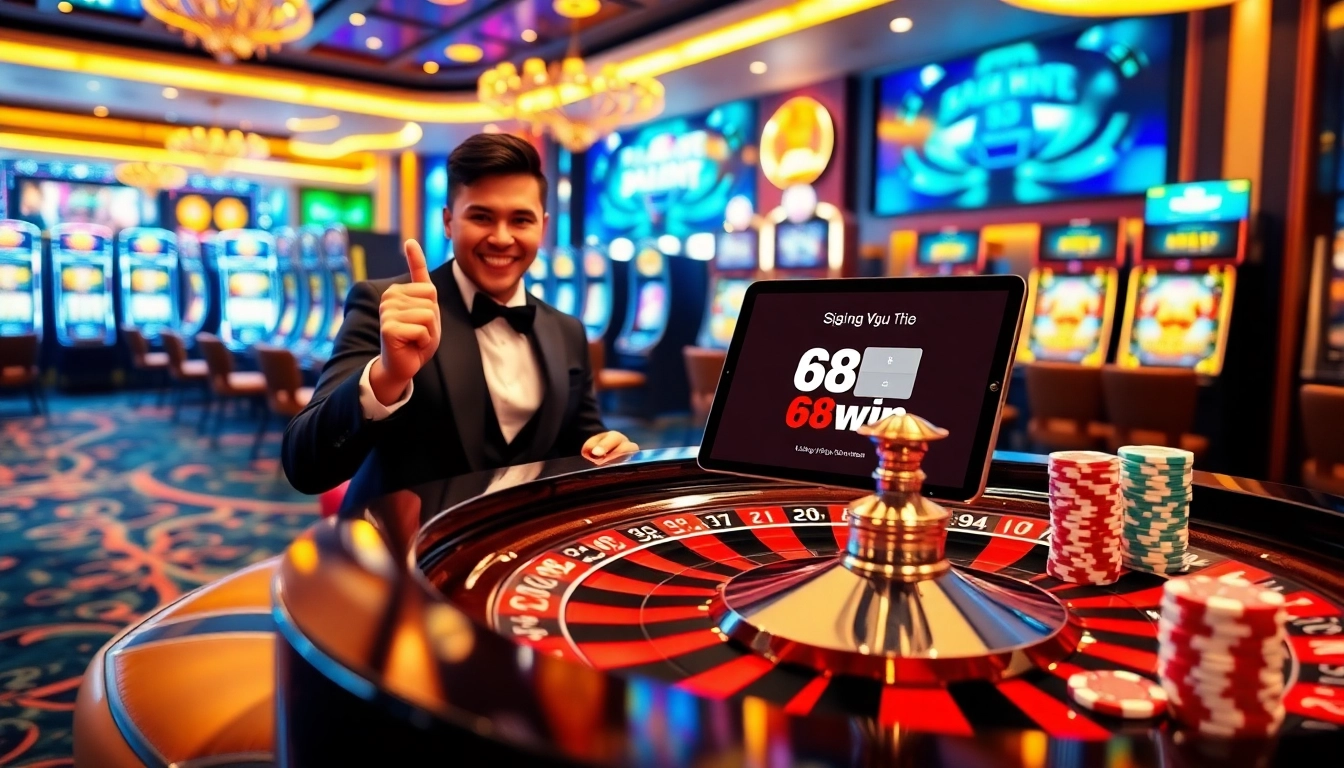 Engage with exciting betting options at đăng ký 68win, featuring a vibrant casino atmosphere.