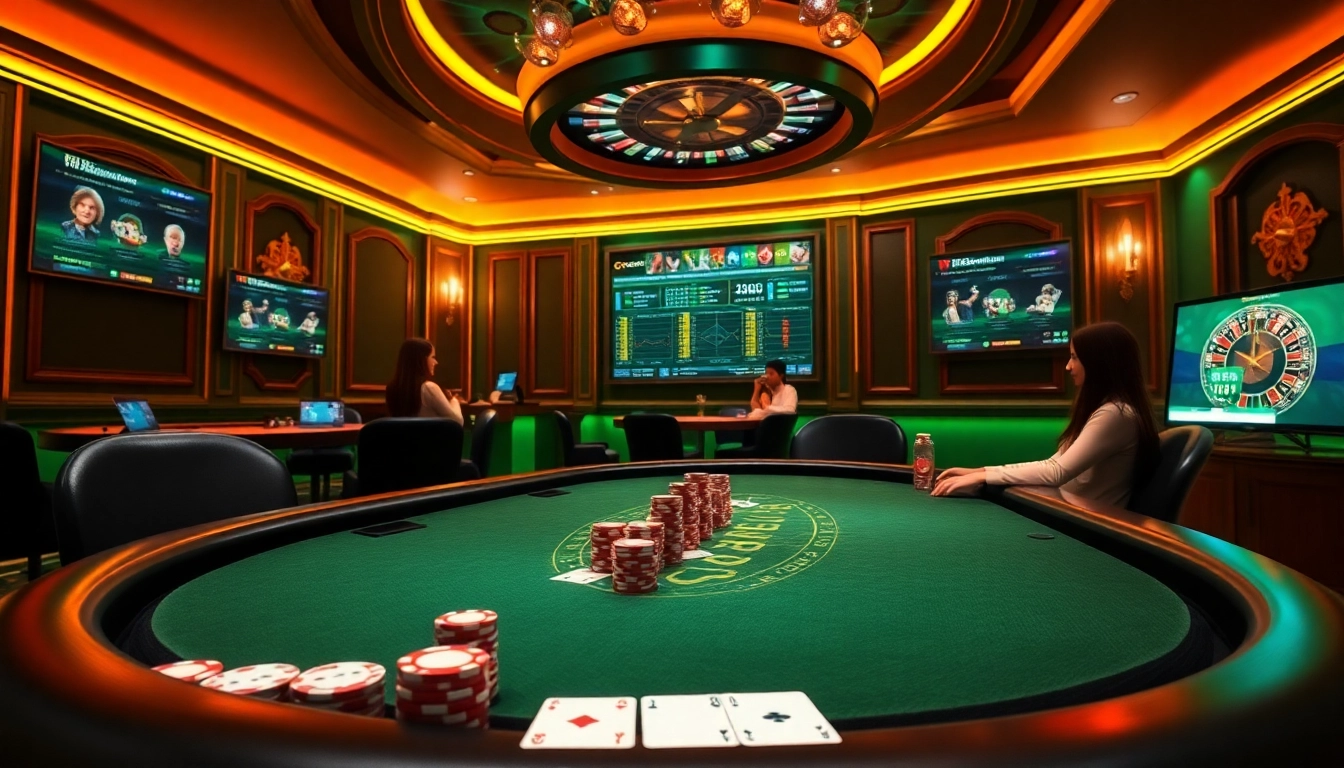 Players engage in ClubGG poker, surrounded by digital avatars and premium chips on a luxurious table.