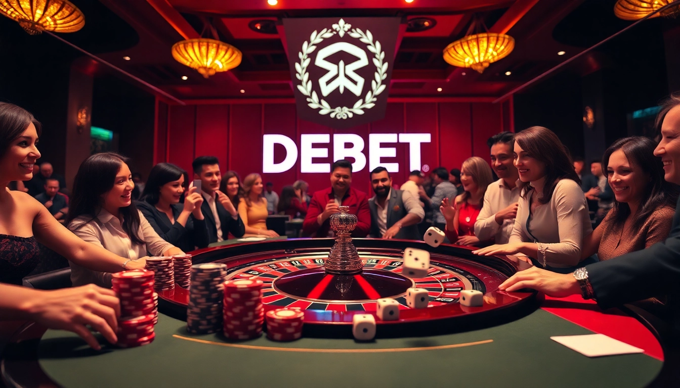 Experience the excitement of winning at DEBET casino with vibrant roulette action.