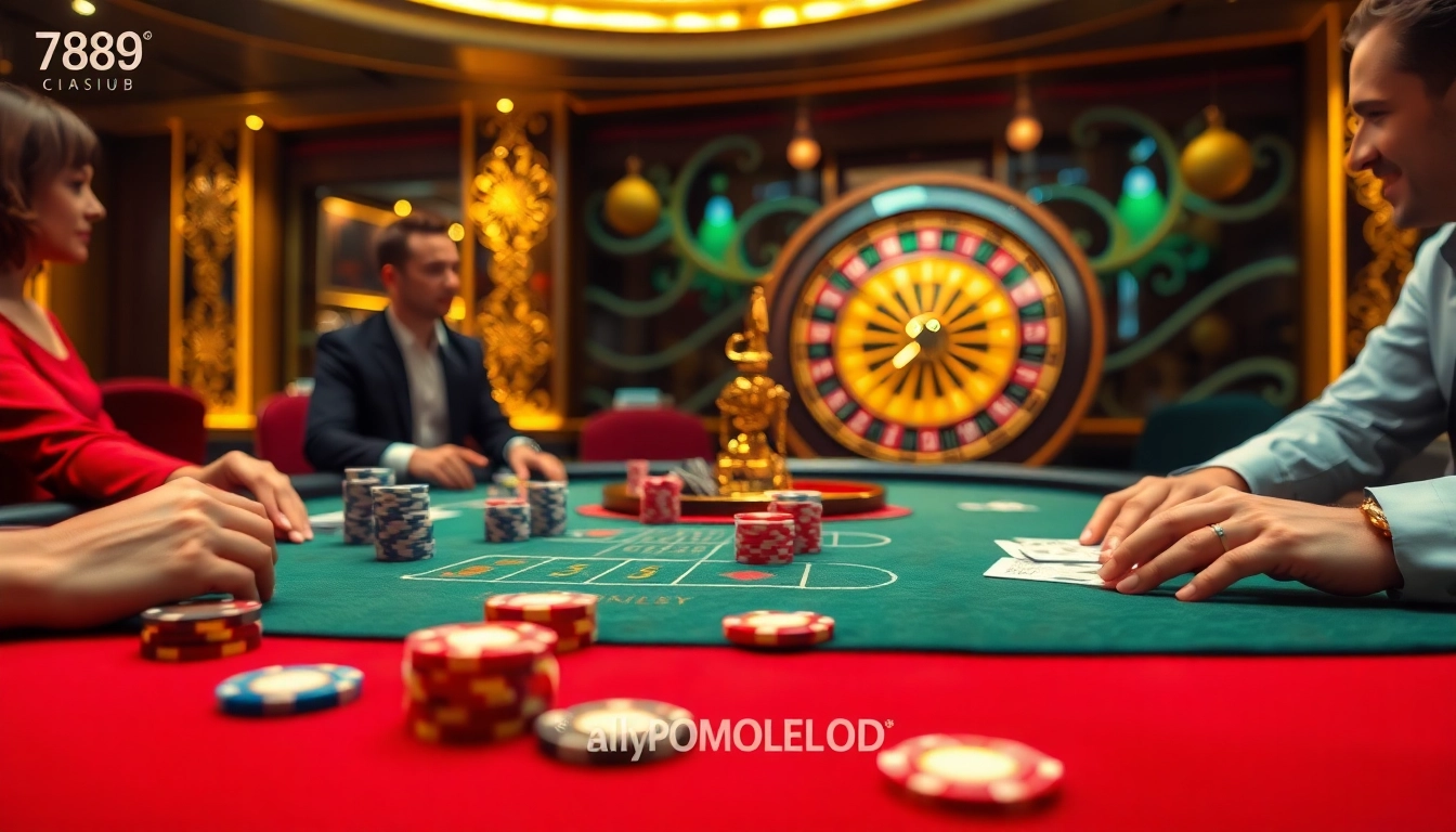 Experience the thrill of 789CLUB with vibrant casino gaming tables and enthusiastic players.