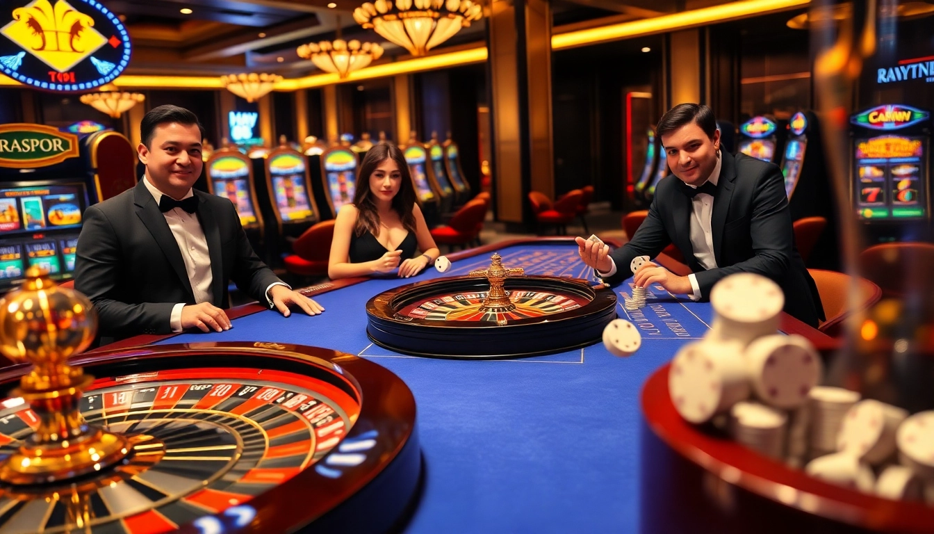 Engaging players at a hay 88 casino table enjoying a thrilling game of poker.