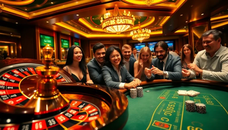 Experience thrilling action at https://ok8386.sh/ with players engaging at a luxurious poker table.