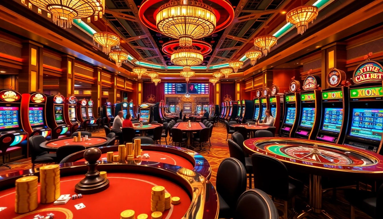 Experience the king88 menu in a bustling casino filled with poker chips and vibrant slot machines.