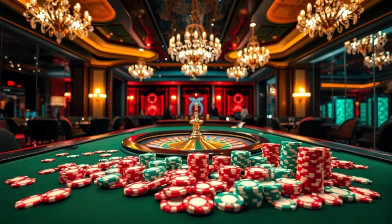 Experience high-stakes play at the ZX88 casino with vibrant poker chips and a spinning roulette wheel.